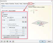 Směr osových systémů ploch