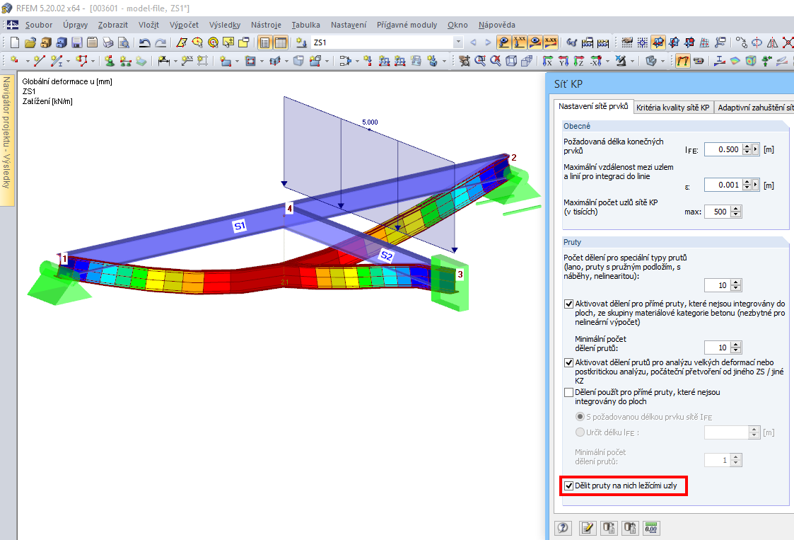 Deformace při aktivaci Možnost