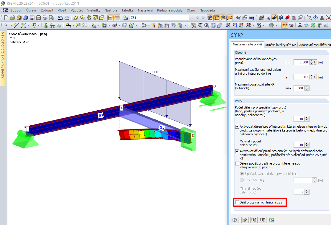 Možnost Deformace při deaktivaci