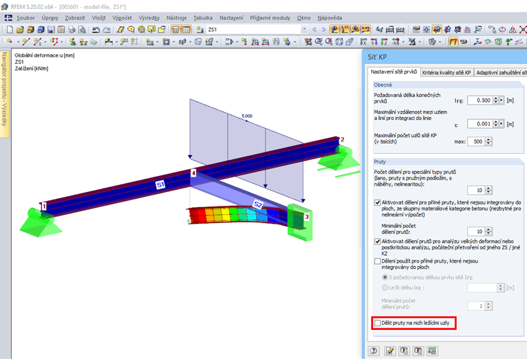 Možnost Deformace při deaktivaci