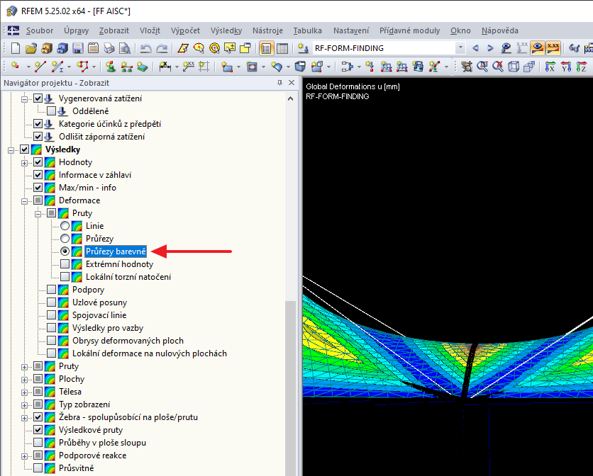 Navigátor projektů Zobrazit