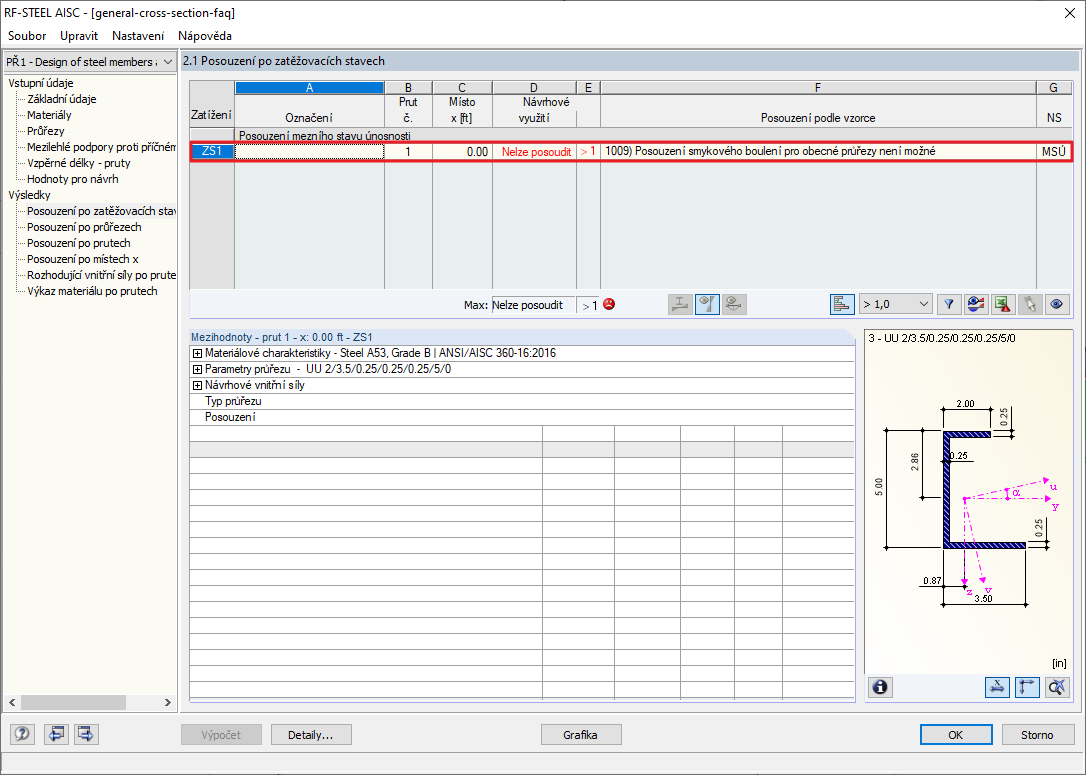 Chybové hlášení "Nelze posoudit"