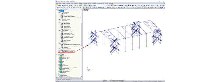 Zobrazení kategorie účinků Předpětí