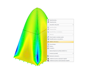 Místní nabídka vybrané plochy s možností "Těžiště a informace"