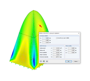 Dialog "Těžiště a informace o vybraných objektech"