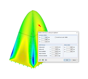 Dialog "Těžiště a informace o vybraných objektech"