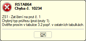 Chybové hlášení