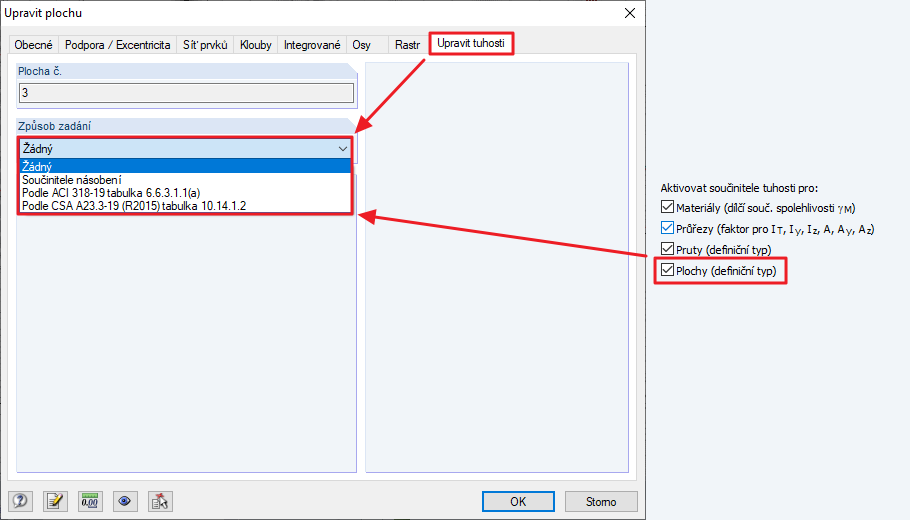 Redukce tuhosti ploch