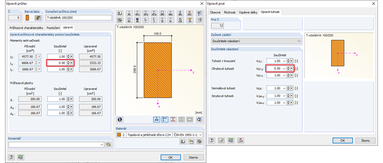 Interakce jednotlivých součinitelů