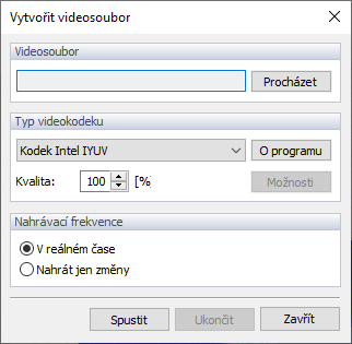 Vytvořit videosoubor