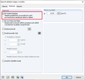Aktivace možností pro form-finding
