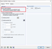 Aktivace možností pro form-finding