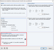 Nastavení analytické metody posouzení mezního stavu použitelnosti v přídavném modulu RF-CONCRETE Surfaces