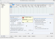 Chybové hlášení při zadávání šířky trhlin 