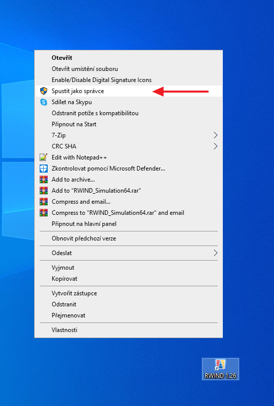 Spuštění programu