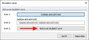 Aktivace zkušební licence