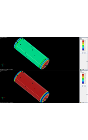 Osová a obvodová membránová napětí na nádobě