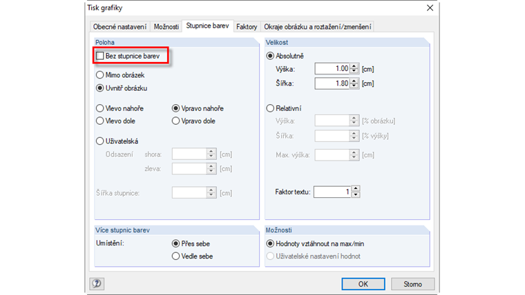 Místní nabídka Vlastnosti...