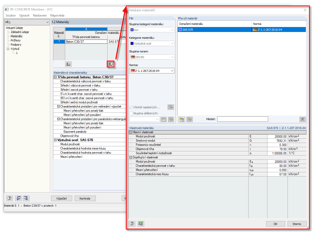 Uživatelsky definovaná norma - úprava fyk