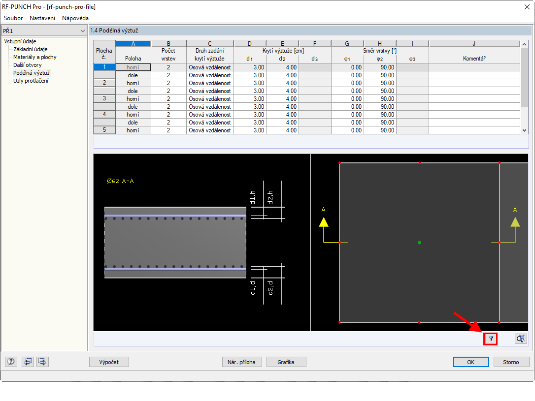 Filtr pro použité plochy