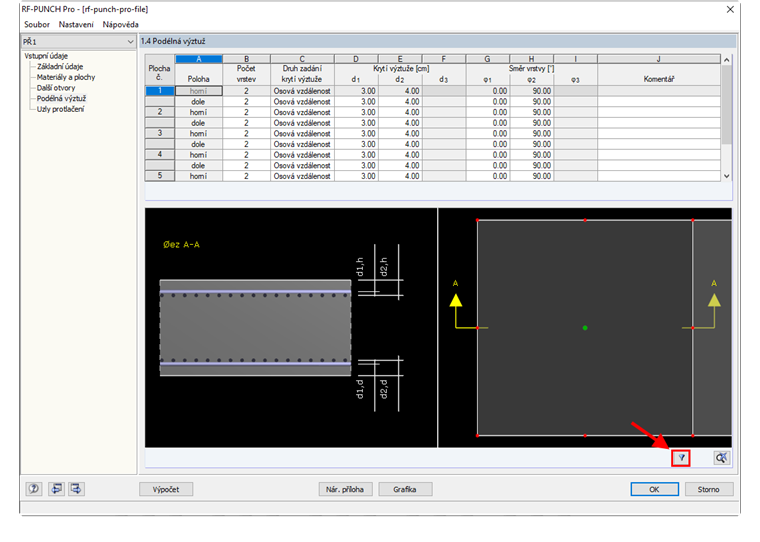 Filtr pro použité plochy