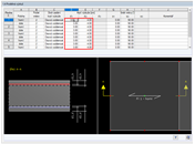 Dialog „1.4 Podélná výztuž“ s nastavením krycí betonové vrstvy