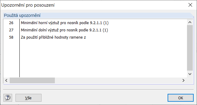 Dialog s upozorněními 26) a 27)