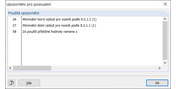 Dialog s upozorněními 26) a 27)