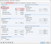 Ruční zadání součinitele vlivu trhlin