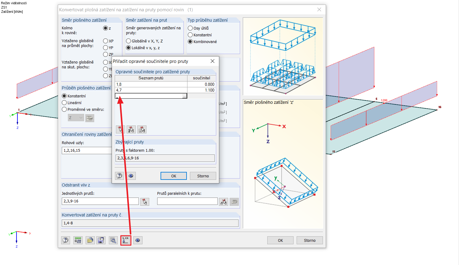 Vygenerované zatížení