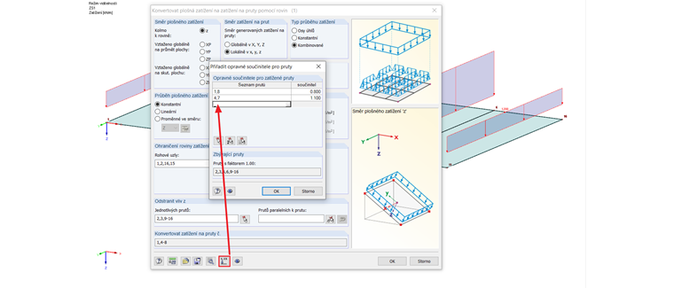 Vygenerované zatížení