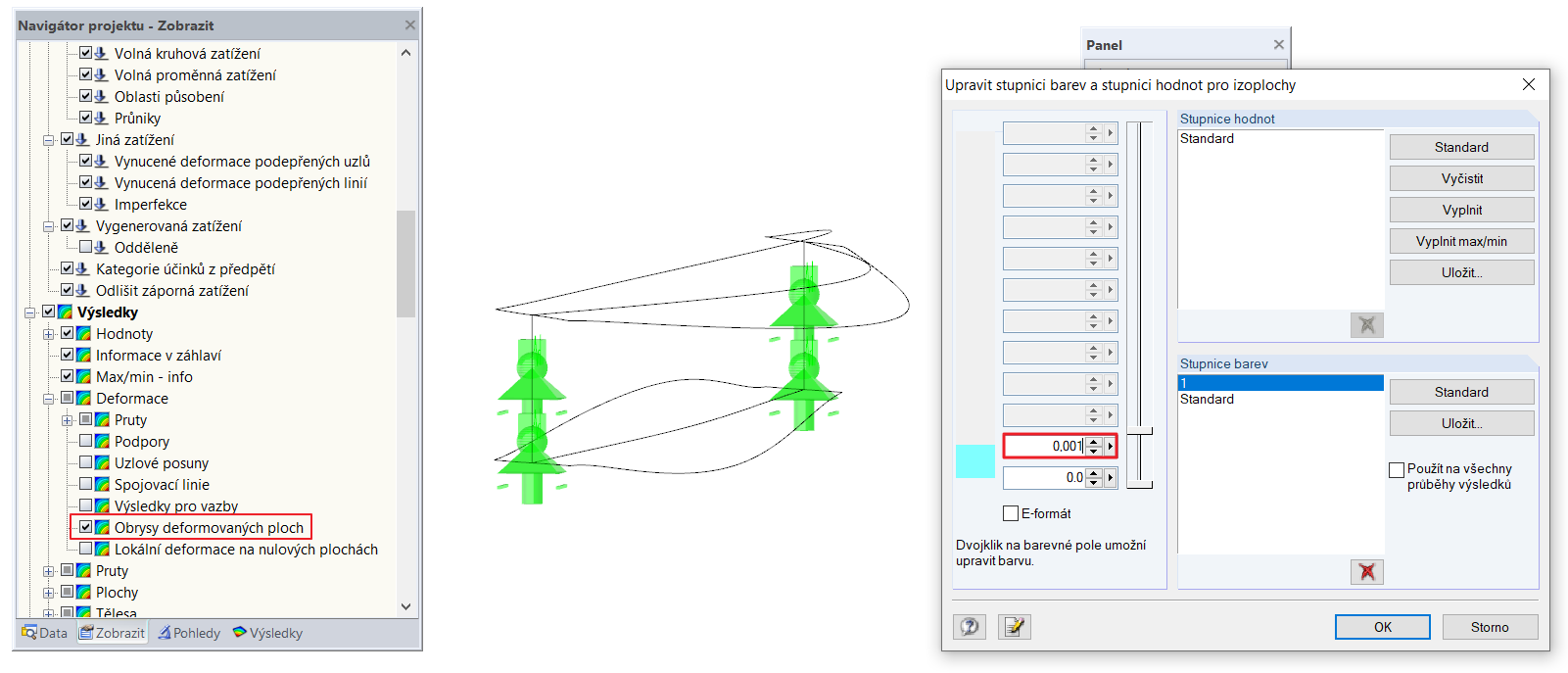 Bezbarvé zobrazení výsledků