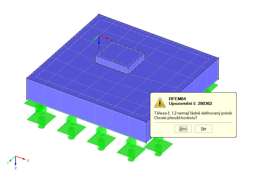 Model a upozornění