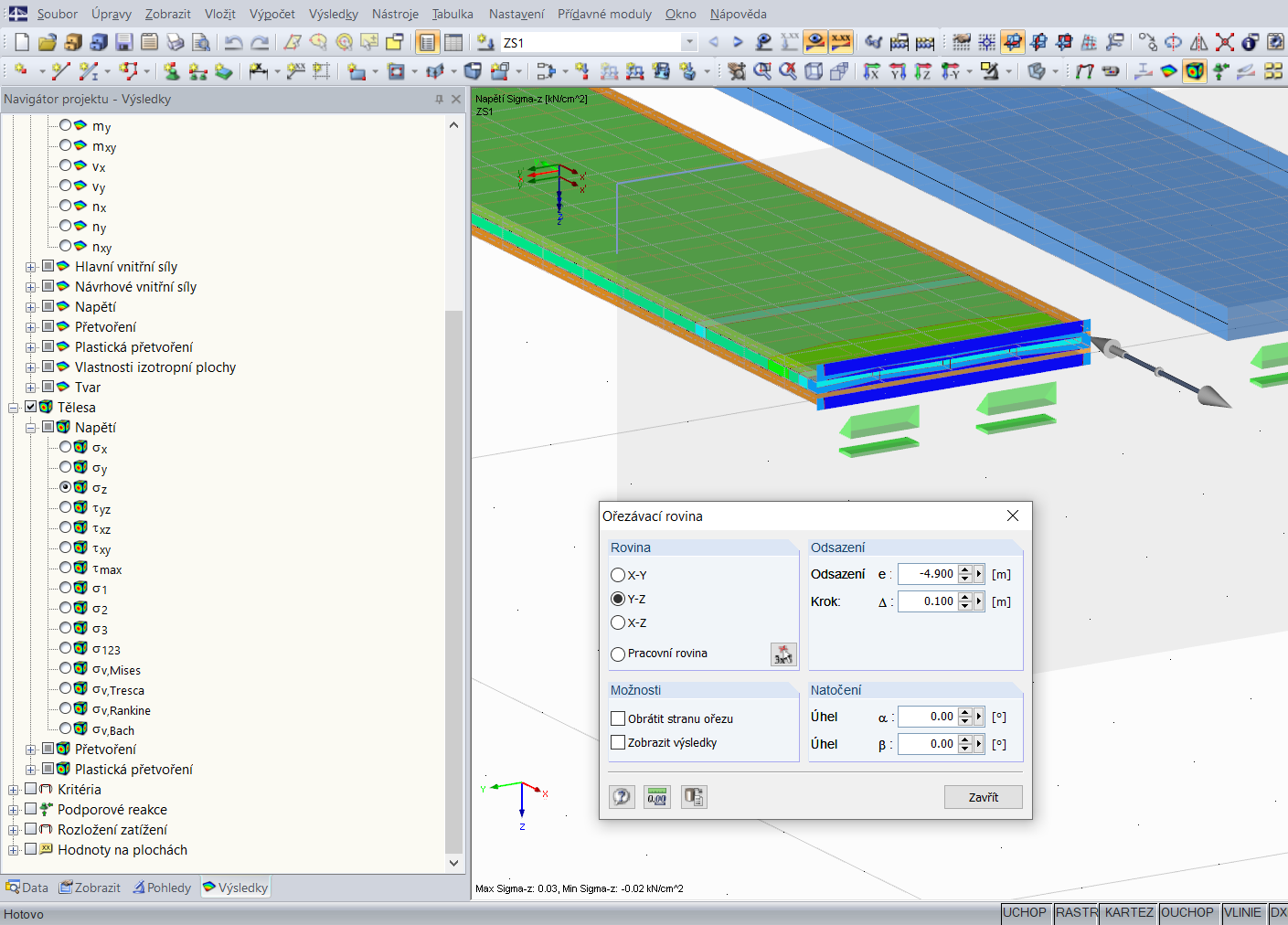 Vyhodnocení výsledků pro těleso