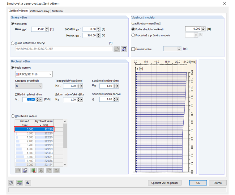 RWIND Simulation - Obrázek rychlosti větru