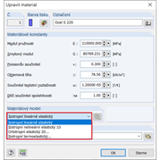 Materiálové modely v prostředí 2D