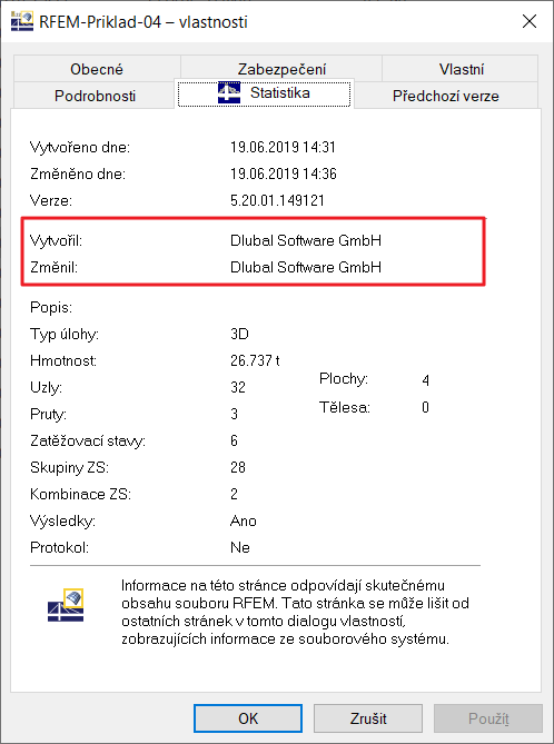 Vlastnost souboru ve Windows