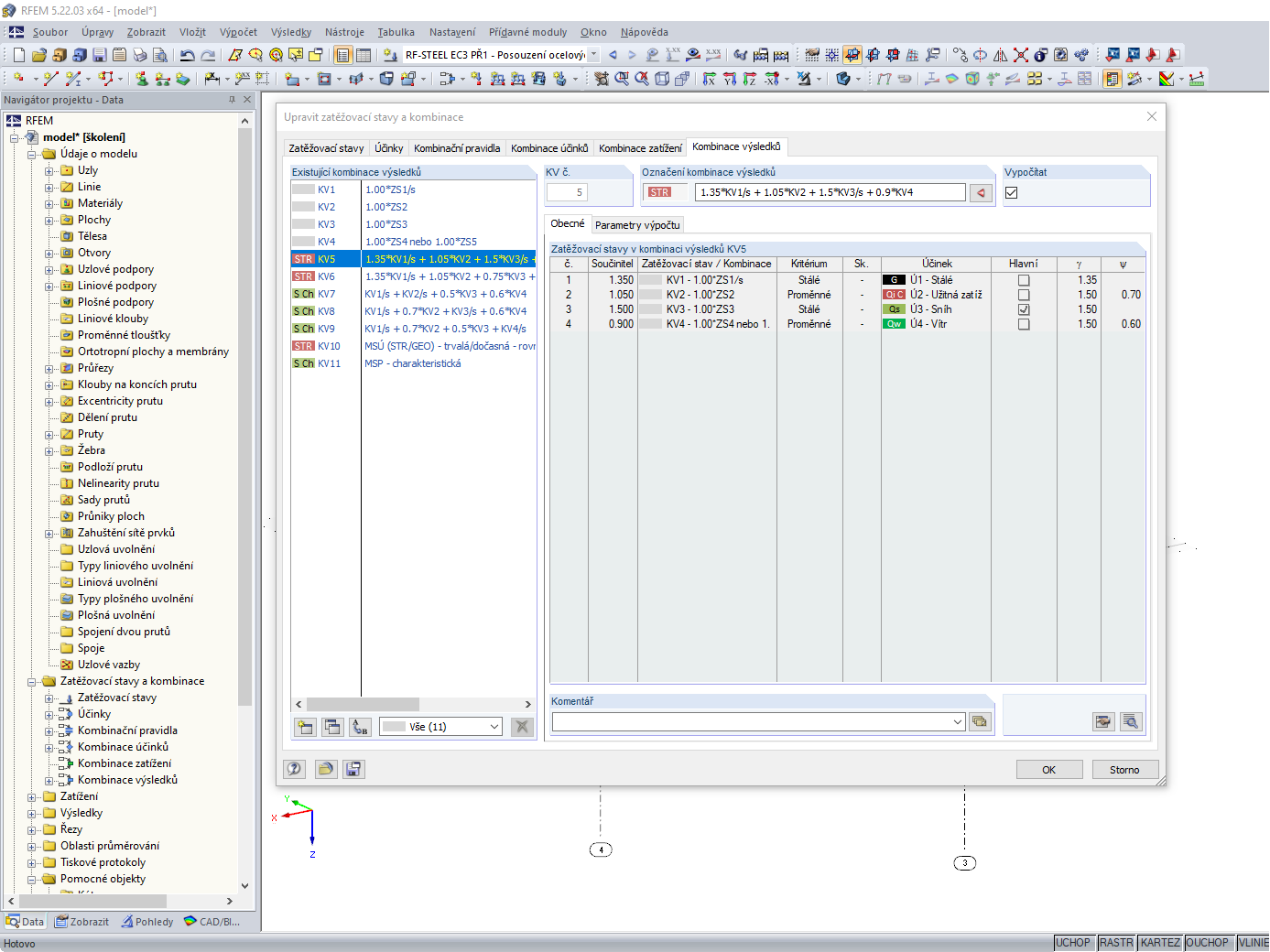 Automaticky vygenerované kombinace výsledků