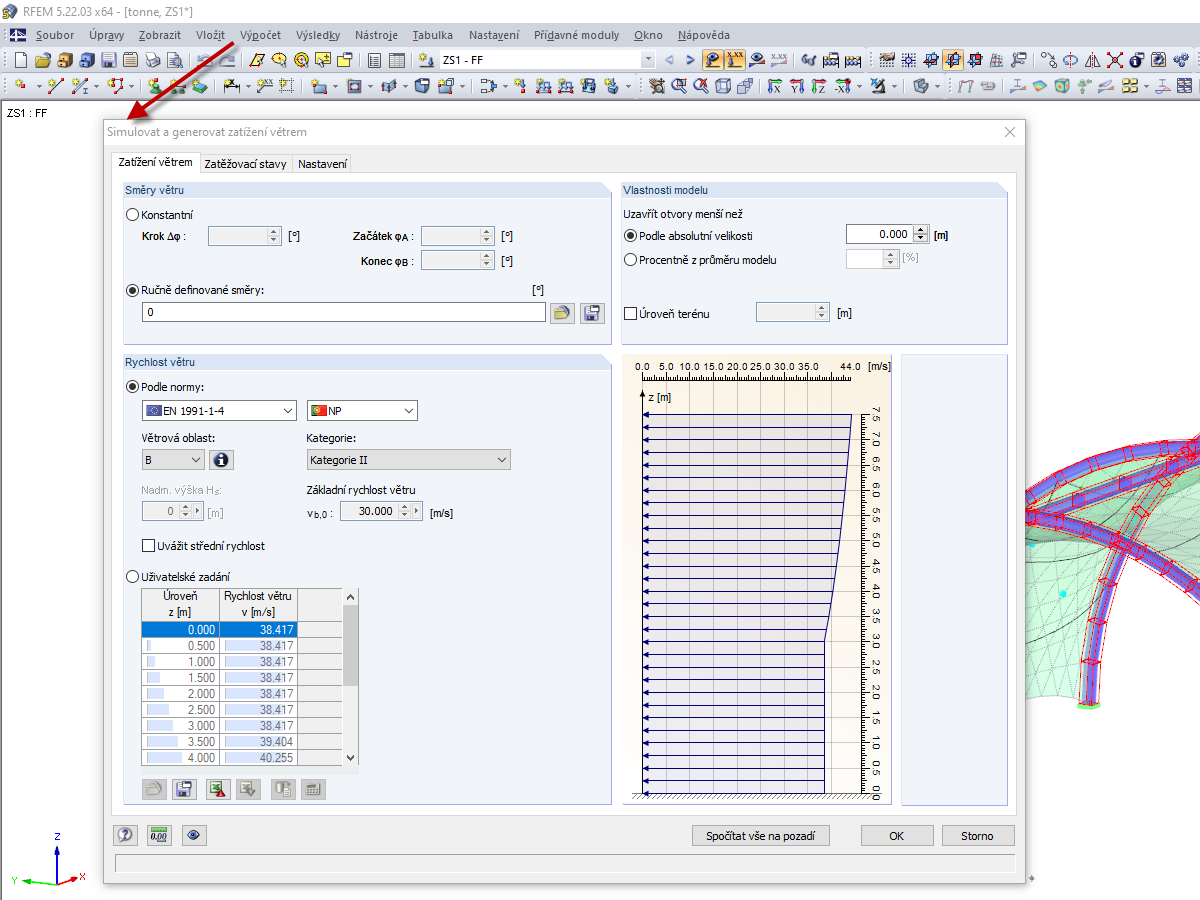 Nastavení v programu RFEM