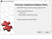 Průvodce instalací balíčku Rhino