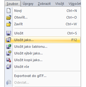 Cesta do podnabídky "Uložit jako..."