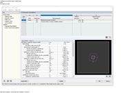 Výsledková tabulka 2.1 se zobrazením posouzení pro hlavní a vedlejší zatížení