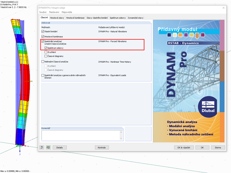 Výběr modulu: Buzená kmitání