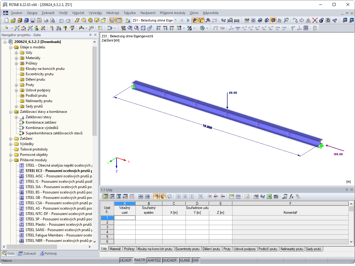 Konstrukce a zatížení
