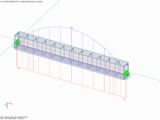 Rendering a rozdělení navržené výztuže a průběh využití