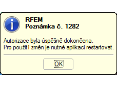 Autorizace byla úspěšně dokončena.