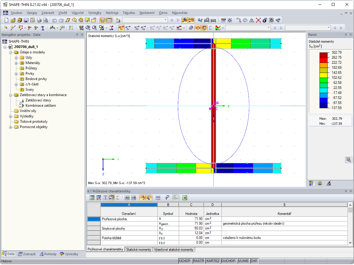Načtení průřezu SHAPE-THIN 8 z programu SHAPE-THIN 9