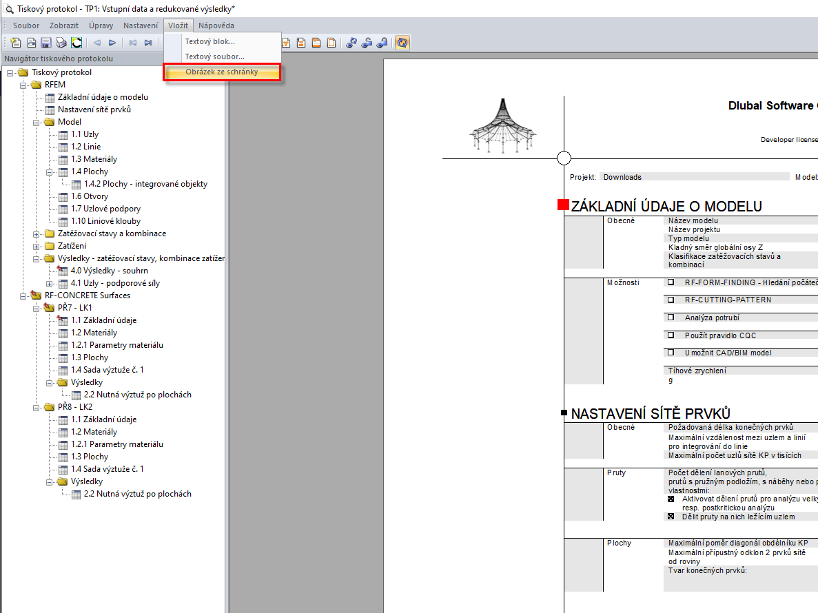 Vložit obrázek ze schránky