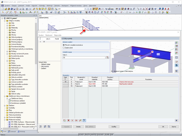 Poznámka - RF-/JOINTS Steel DSTV