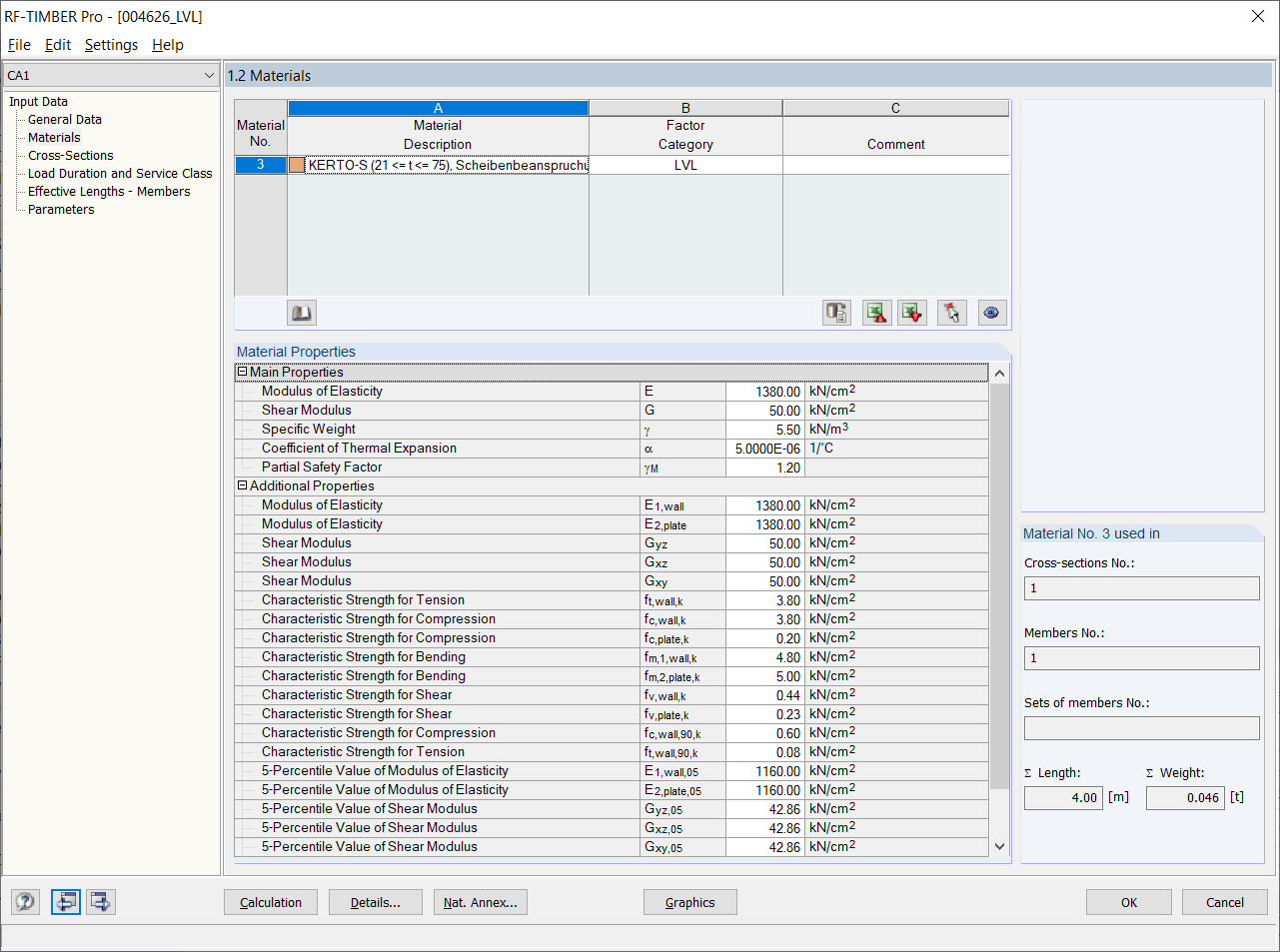 Dialog "1.2 Materiály"